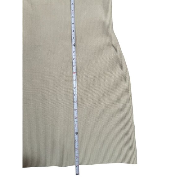 Aritzia Babaton Sculpt Knit Tube Ribbed Dress Matte Pearl Women's Large /n2 - Picture 8 of 9